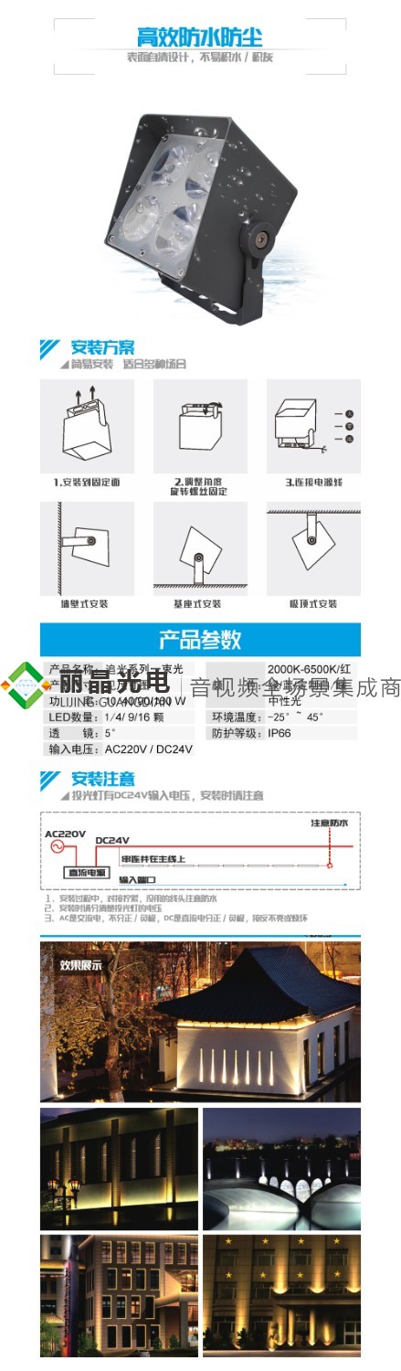 led一束光下圖